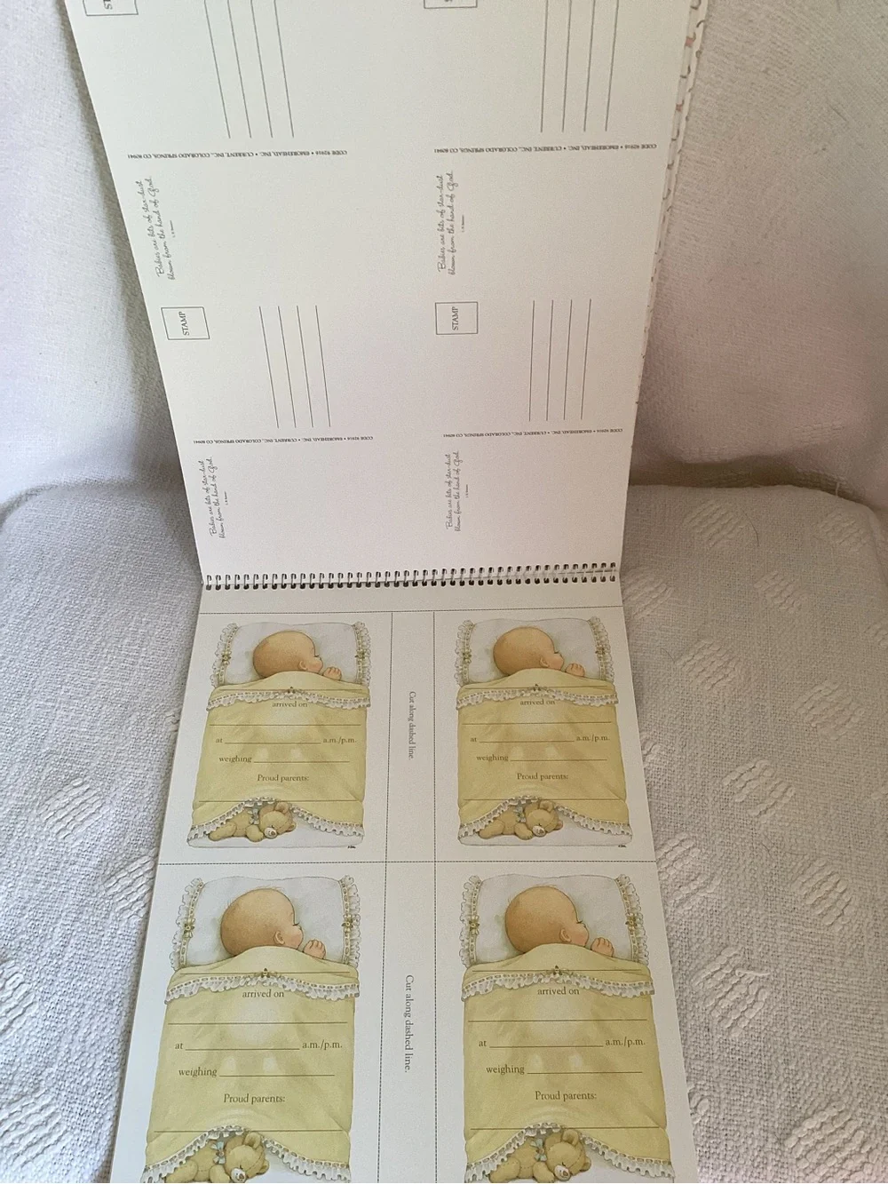 Baby’s first year calendar and milestone hardcover keepsake book